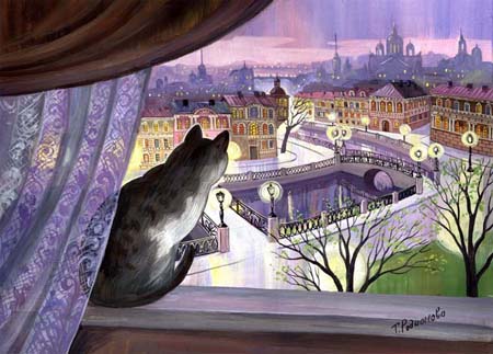 Рисунки кошек от Татьяны Родионовой 10