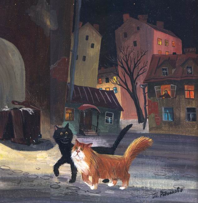 Рисунки кошек от Татьяны Родионовой 25