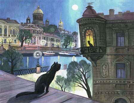Рисунки кошек от Татьяны Родионовой 5
