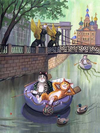 Рисунки кошек от Татьяны Родионовой 9
